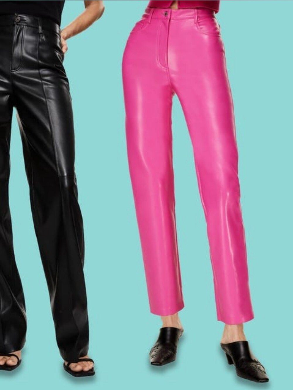 Aritzia Wilfred Melina Vital Pink Vegan Leather Pant Pink Womens Size 00 - Picture 3 of 11